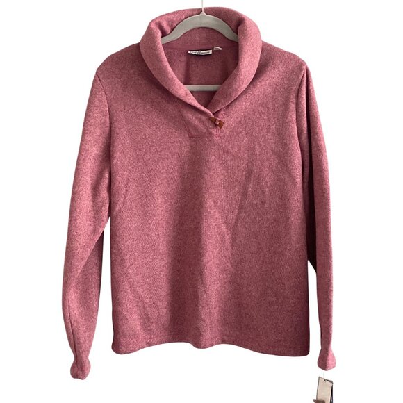 croft & barrow Tops - Croft & Barrow LS Top Pink Mellow Mauve Comfort Fleece Women M NWT